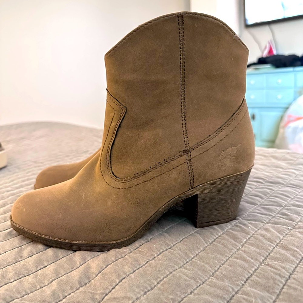 Brown ankle booties